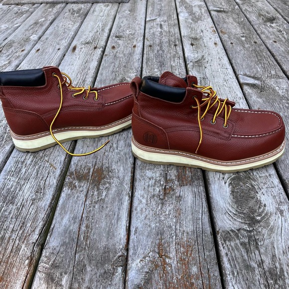 ROCKROOSTER AP360 Wedge ASTM EH Steel toe Slip Oil Resistant Wedge Boot Men's 10 - Picture 3 of 8